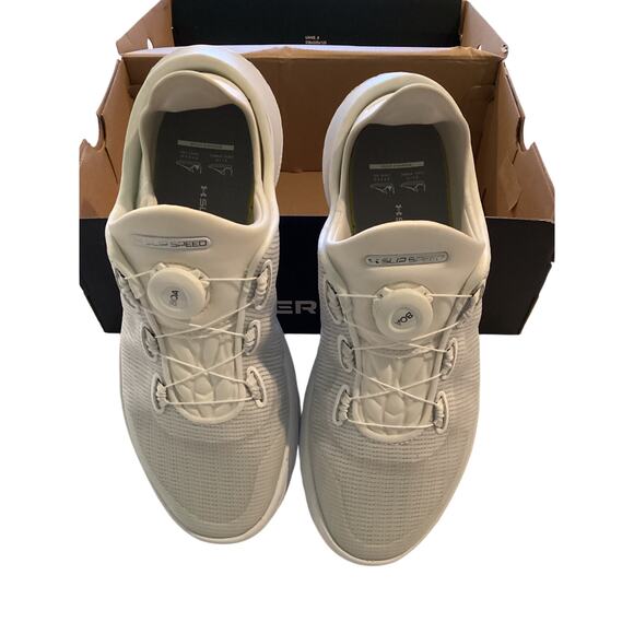 Under Armour Unisex Slip Speed White Mesh Training Shoes - Picture 2 of 8